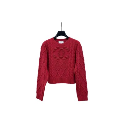 CHANEL RED SWEATER